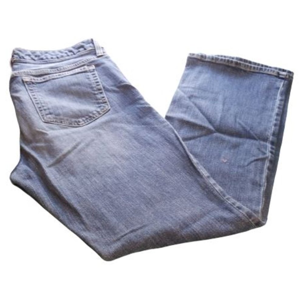 Eddie Bauer Womens  Classic Stretch Barely Boot Dark Blue Jeans  Size 8S